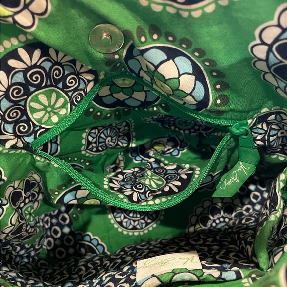 Vera Bradley Green Patterned Tote Bag - Picture 6 of 6